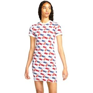 Nike T-Shirt Dress Red Blue and Gray